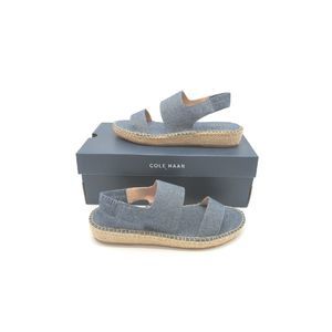 Cole Haan Cloudfeel Espadrille Sandals Denim Size US 9.5